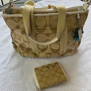 Coach purse with matching wallet